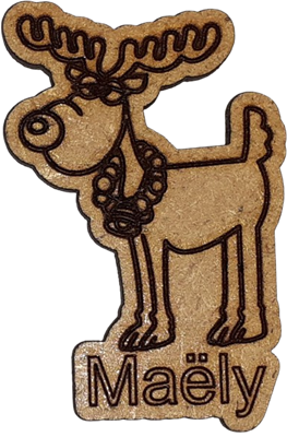 Magnet - Renne  personnalisable